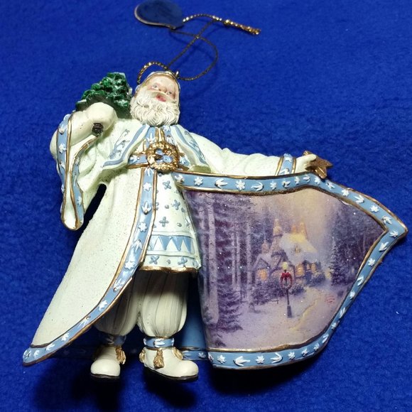 Thomas Kinkade Old World Santa Frosty Christmas Eve Santa Ornament Pre-Owned - Picture 4 of 10
